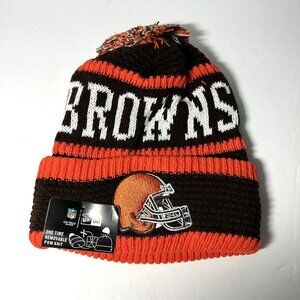 New Era Cleveland Browns NFL Winter Knit Hat Cap Beanie Fleece Lined NWT